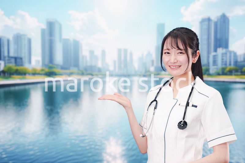 医療機関で働く若い女性の看護師