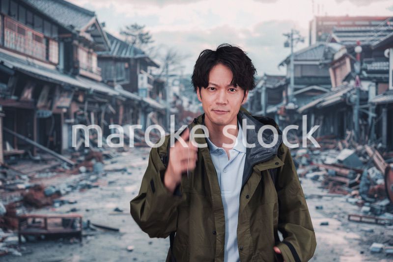 地震で被災した男性