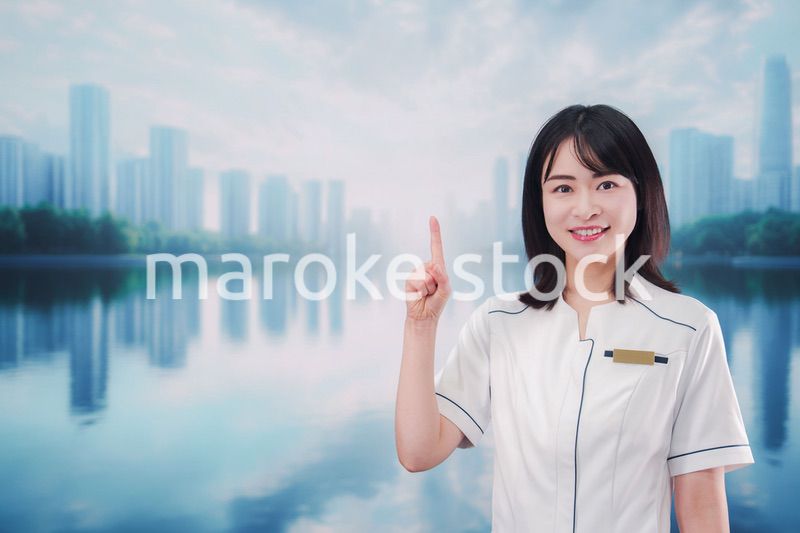 笑顔の若い歯科衛生士の女性