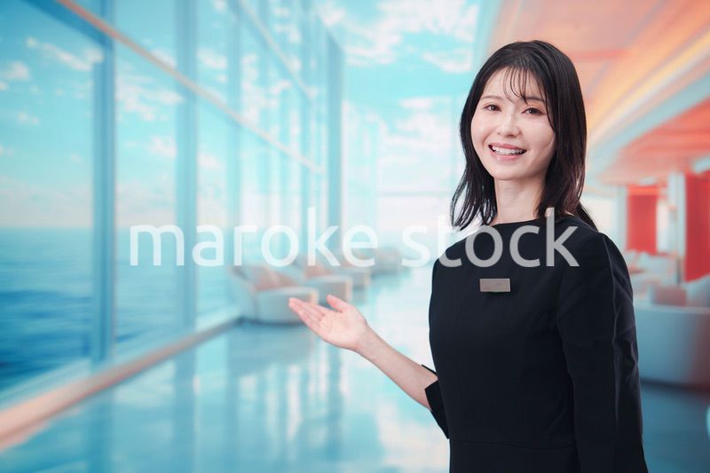 クルーズ船で働く若い女性のクルー