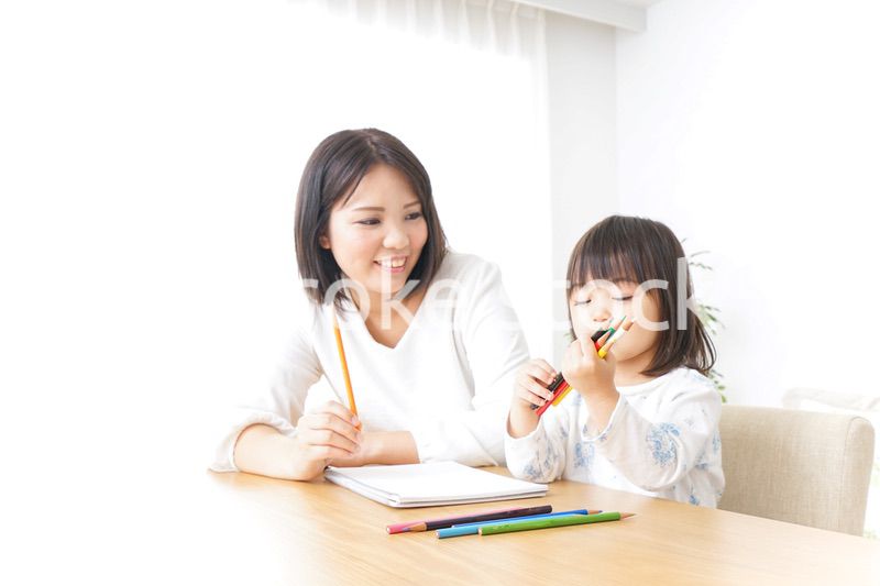 お絵かき 親子 子供