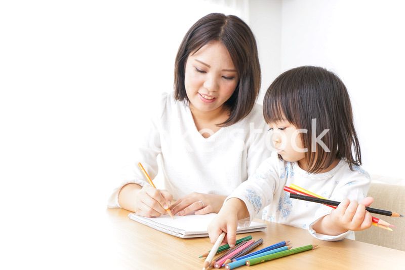 お絵かき 親子 子供
