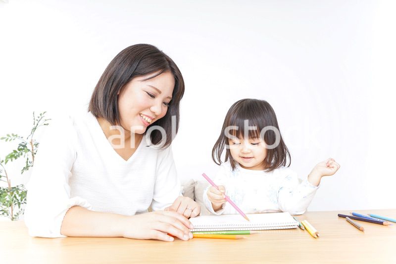 お絵かき 親子 子供