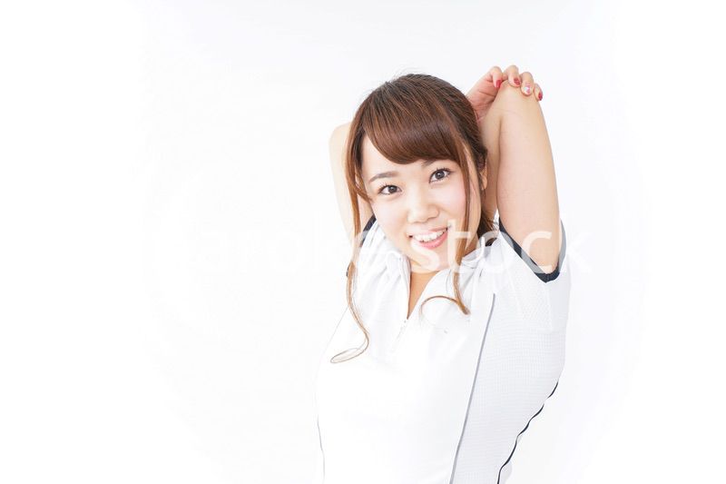 ストレッチをする女性