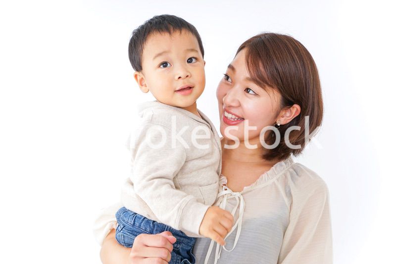 男の子とお母さん
