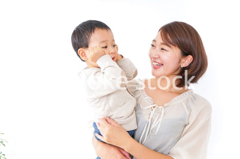 男の子とお母さん