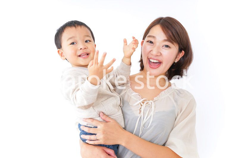 男の子とお母さん