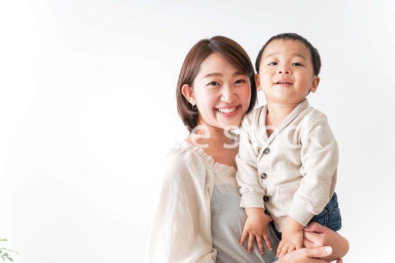 男の子とお母さん