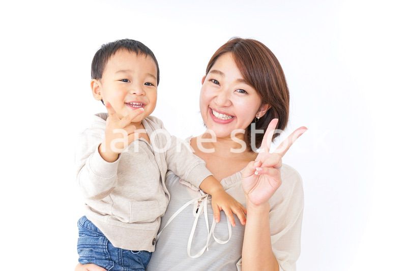 男の子とお母さん