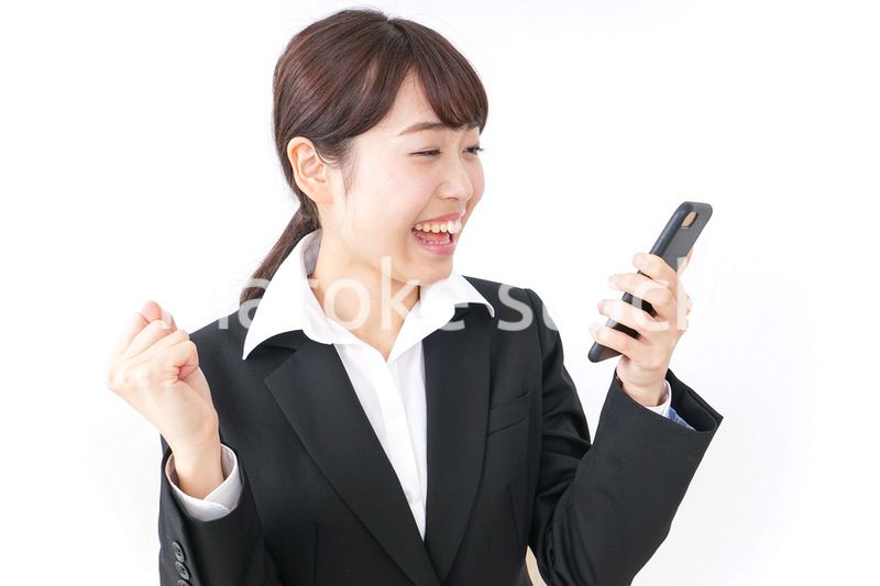 喜ぶビジネスウーマン・就活生