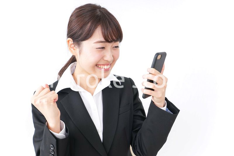 喜ぶビジネスウーマン・就活生