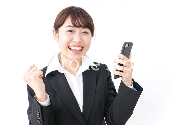 喜ぶビジネスウーマン・就活生