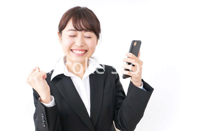 喜ぶビジネスウーマン・就活生