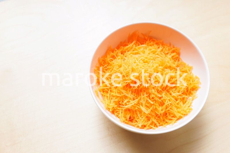 千切りのニンジン