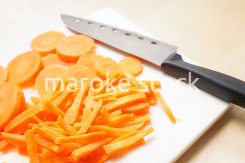 千切りのニンジン