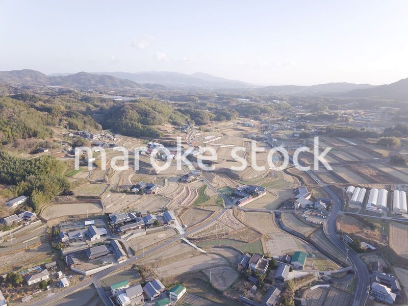 日本の田園風景ドローン撮影・淡路島