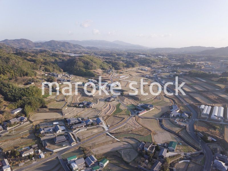 日本の田園風景ドローン撮影・淡路島