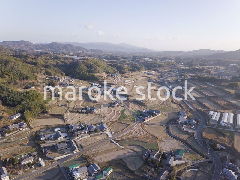 日本の田園風景ドローン撮影・淡路島