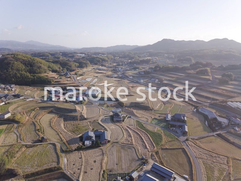 日本の田園風景ドローン撮影・淡路島