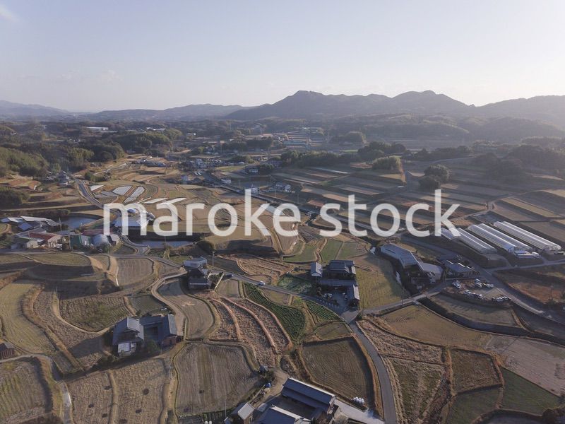 日本の田園風景ドローン撮影・淡路島