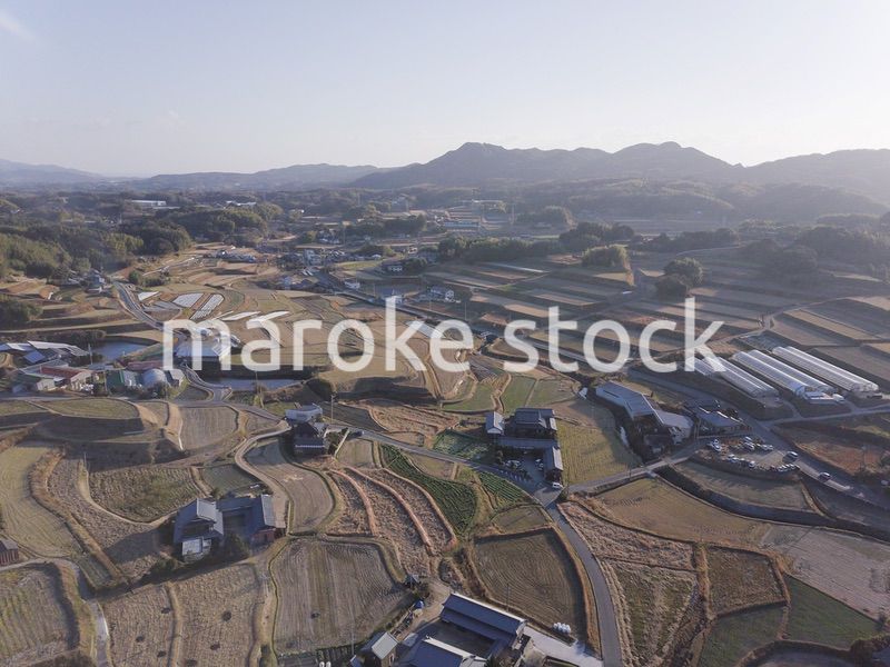 日本の田園風景ドローン撮影・淡路島