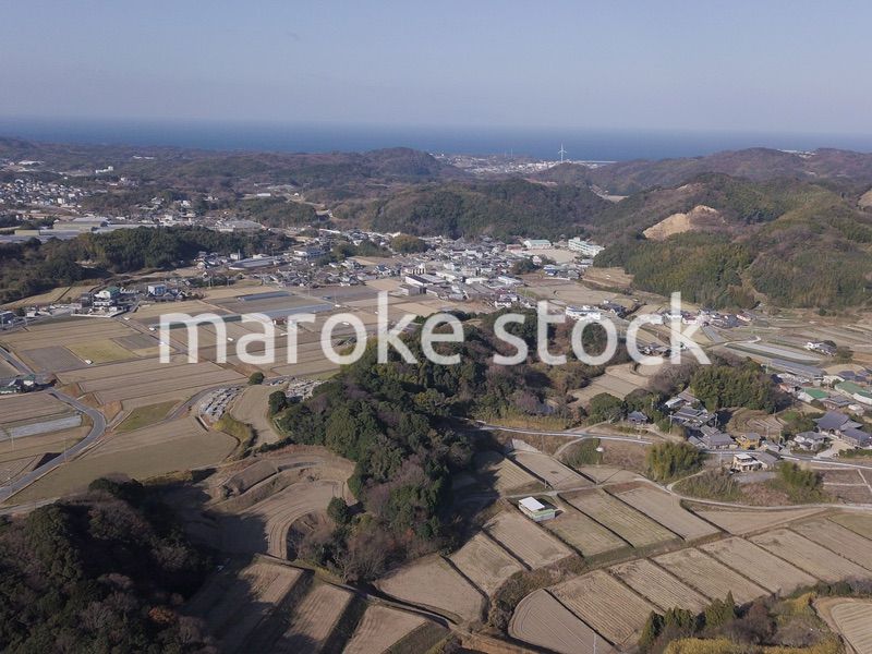 日本の田園風景ドローン撮影・淡路島