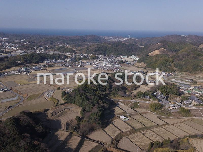 日本の田園風景ドローン撮影・淡路島