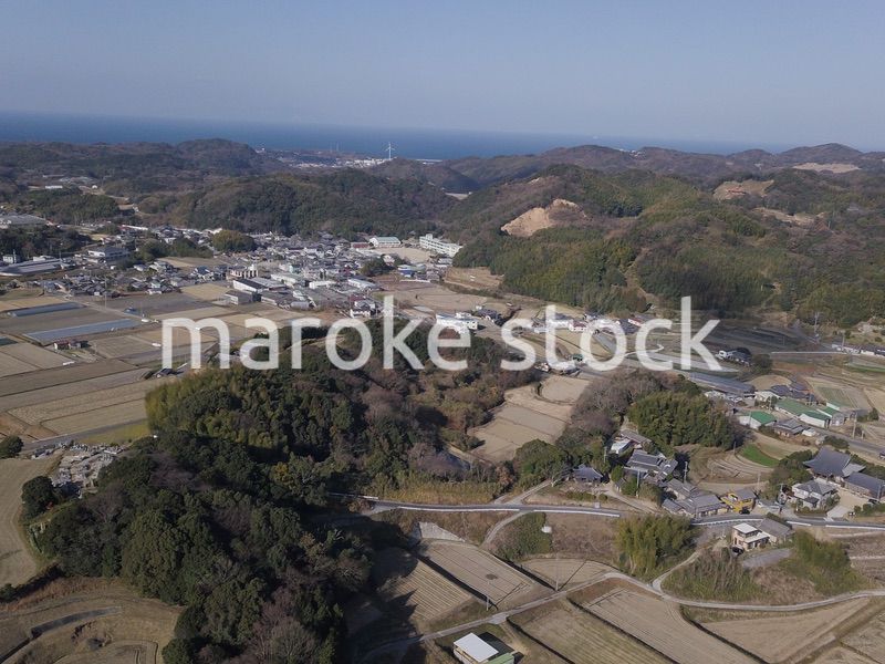 日本の田園風景ドローン撮影・淡路島