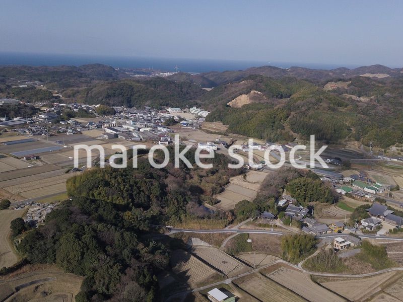 日本の田園風景ドローン撮影・淡路島