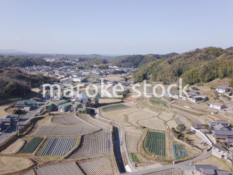 日本の田園風景ドローン撮影・淡路島