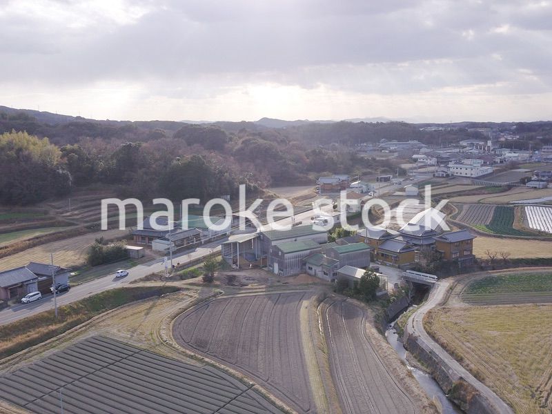 日本の田園風景ドローン撮影・淡路島