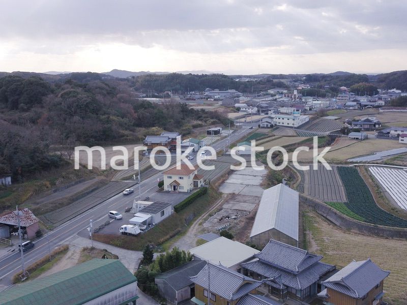 日本の田園風景ドローン撮影・淡路島