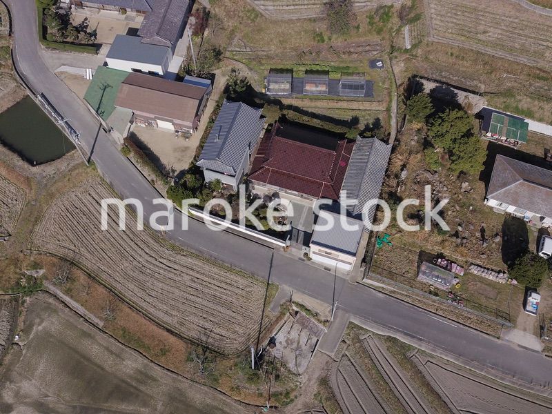 日本の田園風景ドローン撮影・淡路島