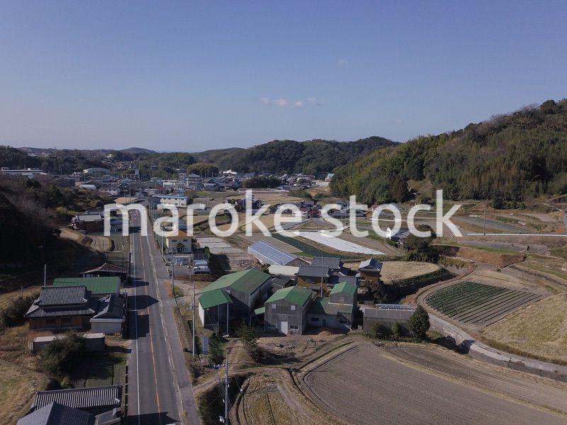 日本の田園風景ドローン撮影・淡路島