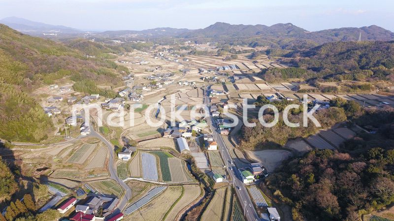 日本の田園風景ドローン撮影・淡路島