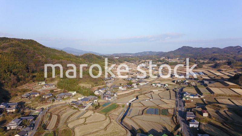 日本の田園風景ドローン撮影・淡路島