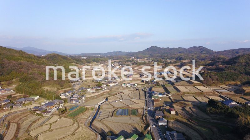 日本の田園風景ドローン撮影・淡路島