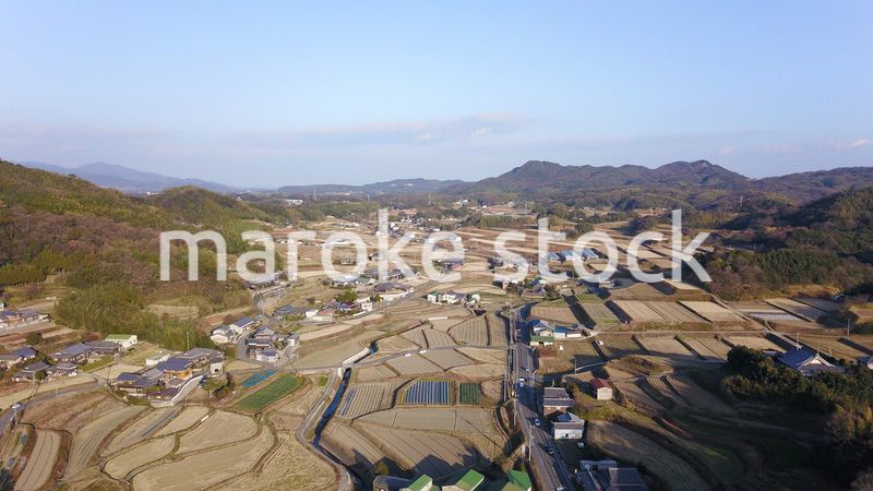 日本の田園風景ドローン撮影・淡路島