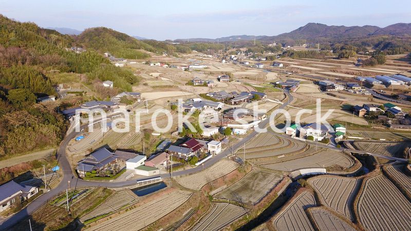 日本の田園風景ドローン撮影・淡路島