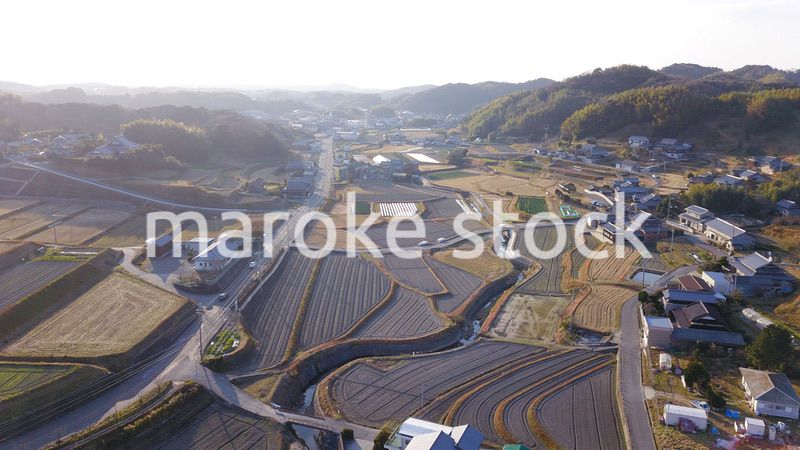 日本の田園風景ドローン撮影・淡路島