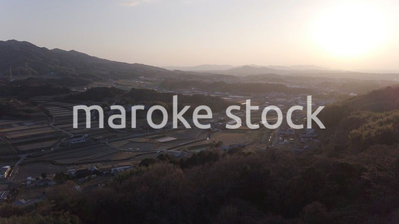 日本の田園風景ドローン撮影・淡路島