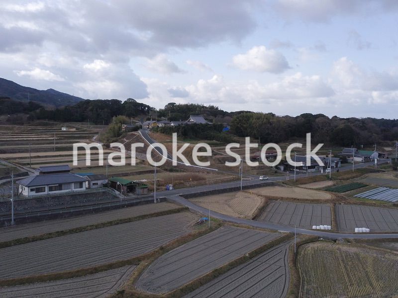 日本の田園風景ドローン撮影・淡路島