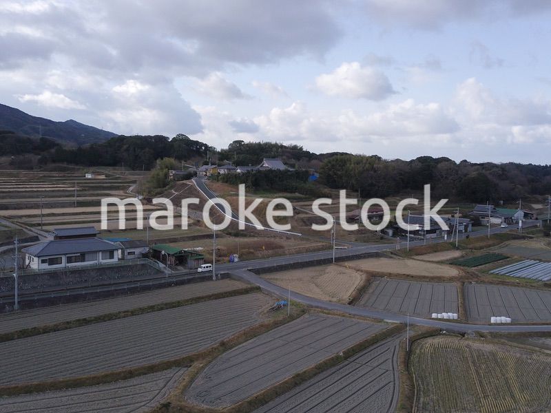 日本の田園風景ドローン撮影・淡路島