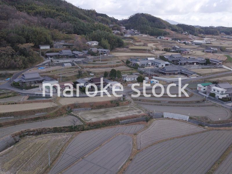 日本の田園風景ドローン撮影・淡路島