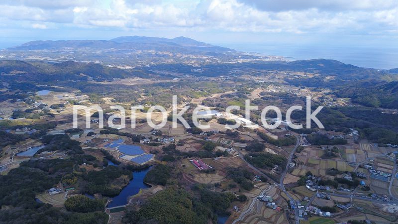 日本の田舎風景・ドローン撮影