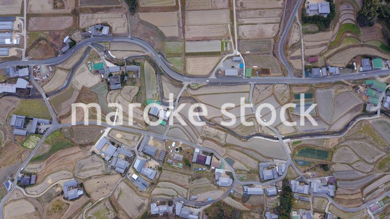 日本の田舎風景・ドローン撮影