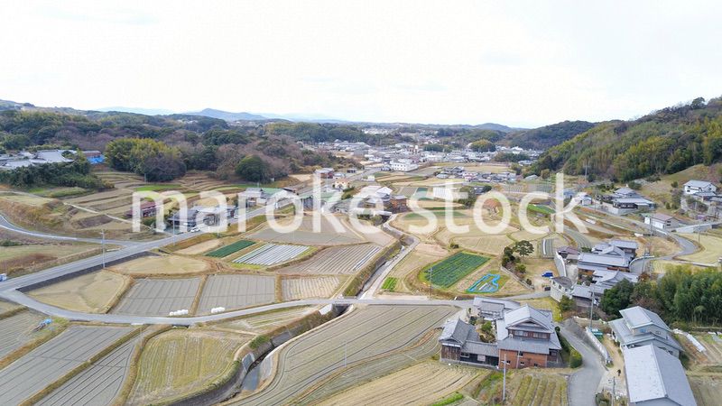 日本の田舎風景・ドローン撮影