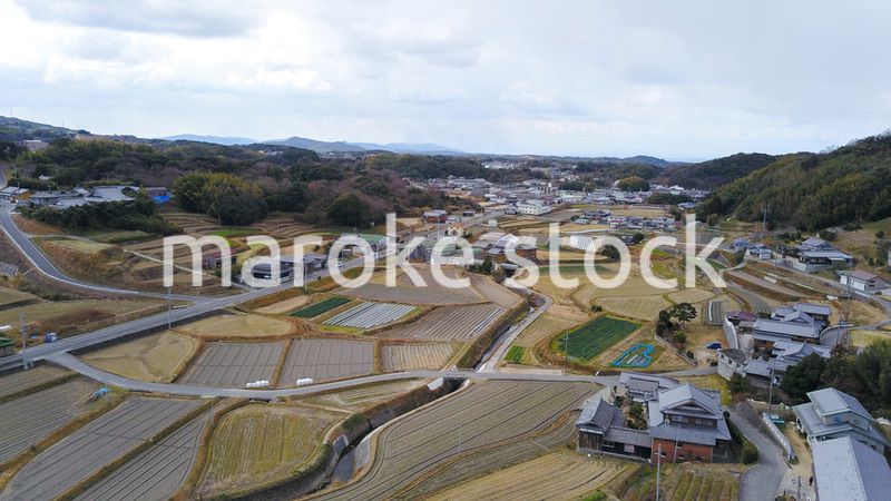 日本の田舎風景・ドローン撮影