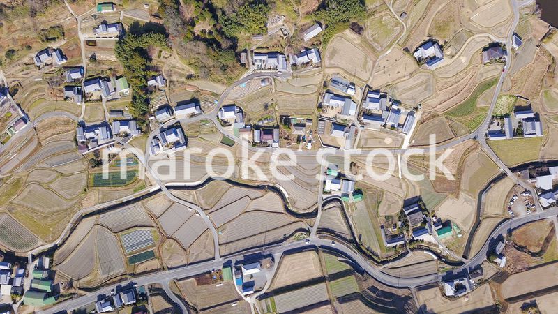 日本の田舎風景・ドローン撮影