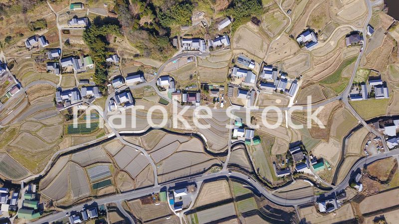 日本の田舎風景・ドローン撮影